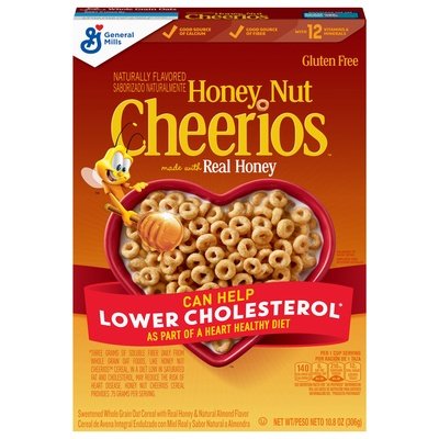 Cheerios Honey Nut Whole Grain Oat Cereal 12/10.8 Oz [UNFI #60041]