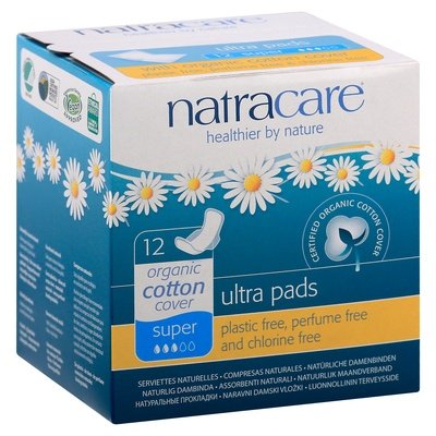 Natracare Ultra Pad W/Wings Super 12/12 Ct [UNFI #57134] T