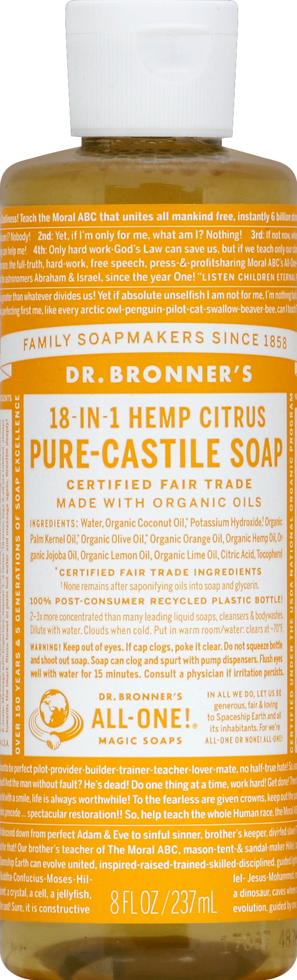 Dr. Bronners Citrus 8 Oz [UNFI #83858] T