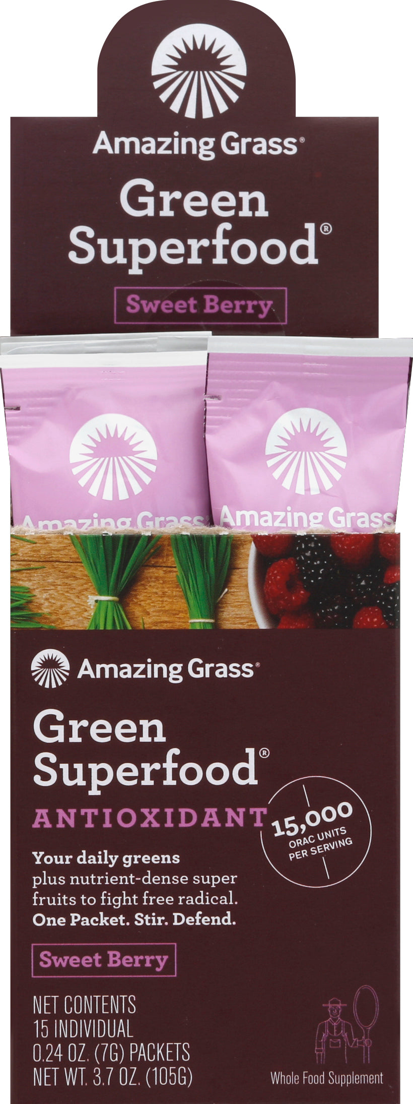Amazing Grass Green Sprfd Orac Antiox Bry 15/.24 Oz [UNFI #43148] T