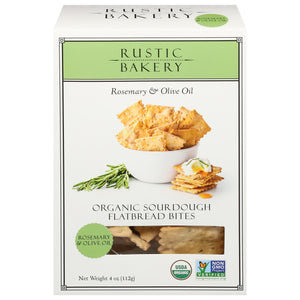 Rustic Bakery Flatbread Bites Rosemary 12/4 Oz [UNFI #72945]