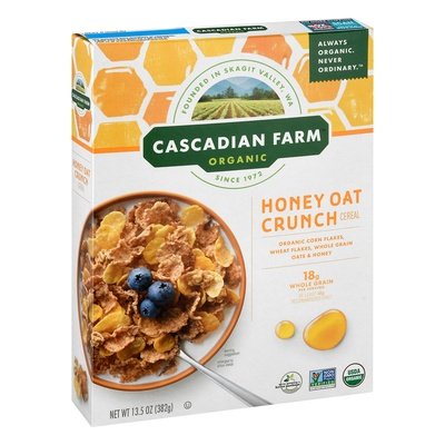 Cascadian Farm Honey Oat Crunch 10/13.5 Oz [UNFI #29900]