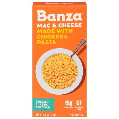 Banza Shells & Cheddar Cheese 6/5.5 Oz [UNFI #18127]
