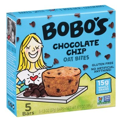 Bobos Oat Bars Bites,Original,Chocolate Chip,Gf 6/5/1.3 Oz [UNFI #68090]
