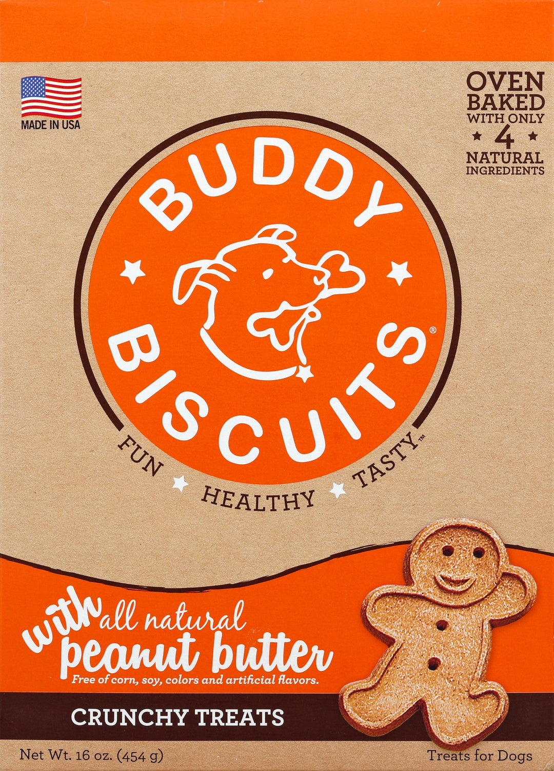 Buddy Biscuits Oven Baked Peanut Butter Biscuit 6/16 OZ [UNFI #06038] T