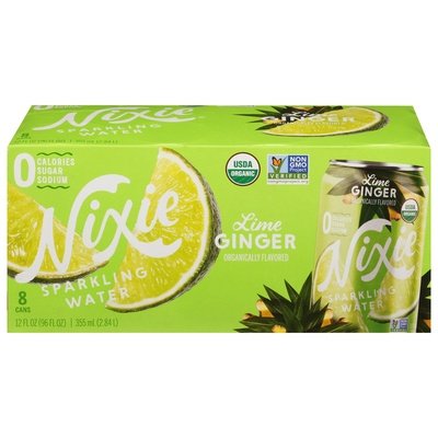 Nixie Sparkling Water Lime Ginger 3/8/12 Oz [UNFI #38873] T