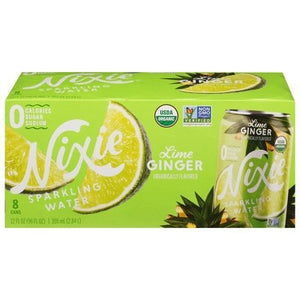 Nixie Sparkling Water Lime Ginger 3/8/12 Oz [UNFI #38873] T