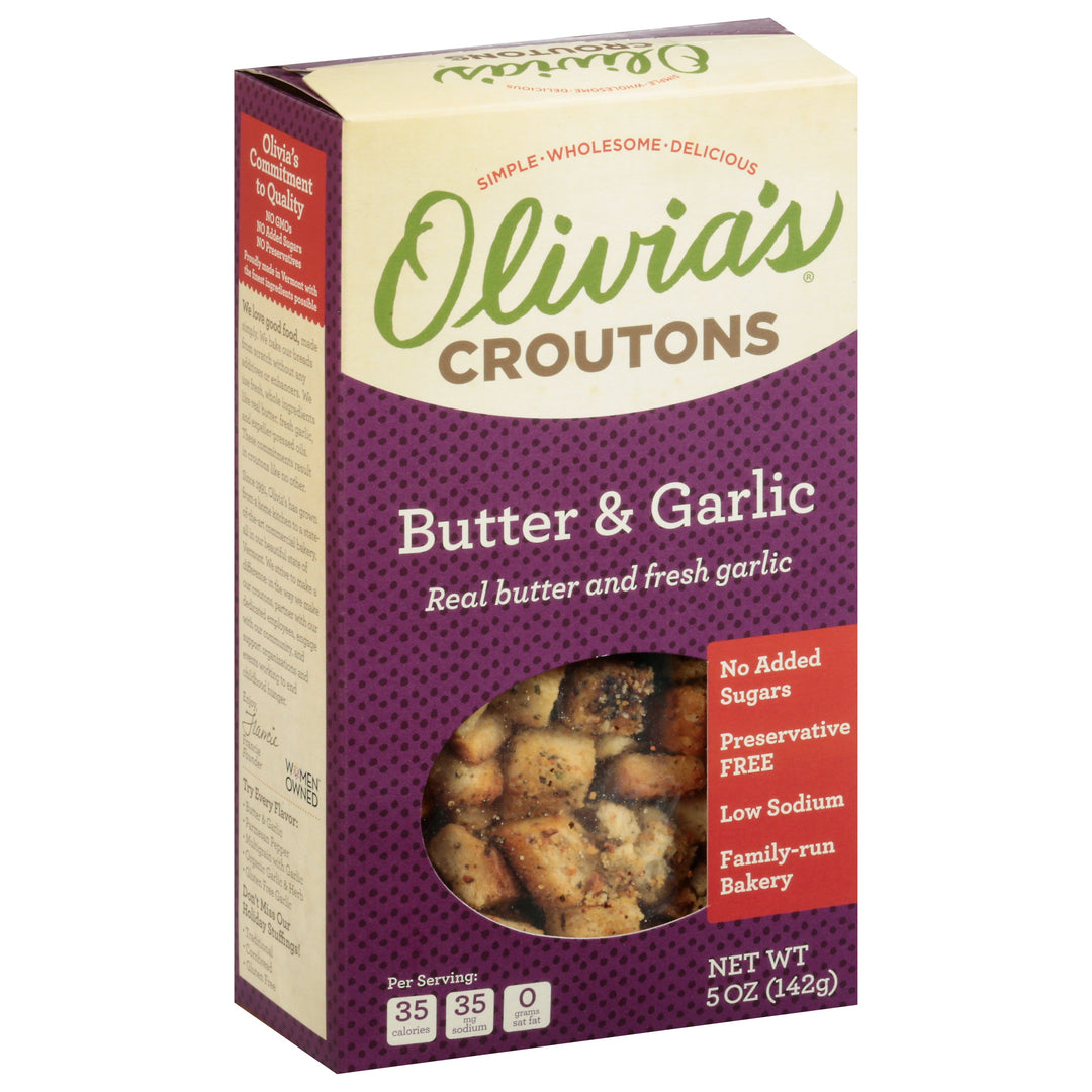 Olivias Croutons Butter And Garlic 6/5 OZ [UNFI #95450]