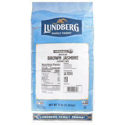 Lundberg Family Farms Jasmine Brown 25 Lb [UNFI #00628]