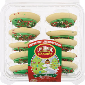 Lofthouse Holiday Green Frosted Cookies 15/13.5 Oz [UNFI #06451]