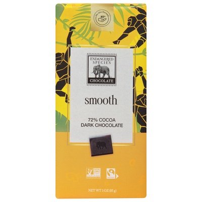 Endangered Species Chocolate Chimpanzee Smooth Dark 12/3 Oz [UNFI #30530]
