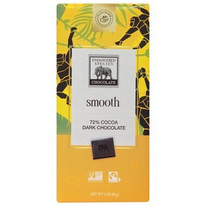 Endangered Species Chocolate Chimpanzee Smooth Dark 12/3 Oz [UNFI #30530]