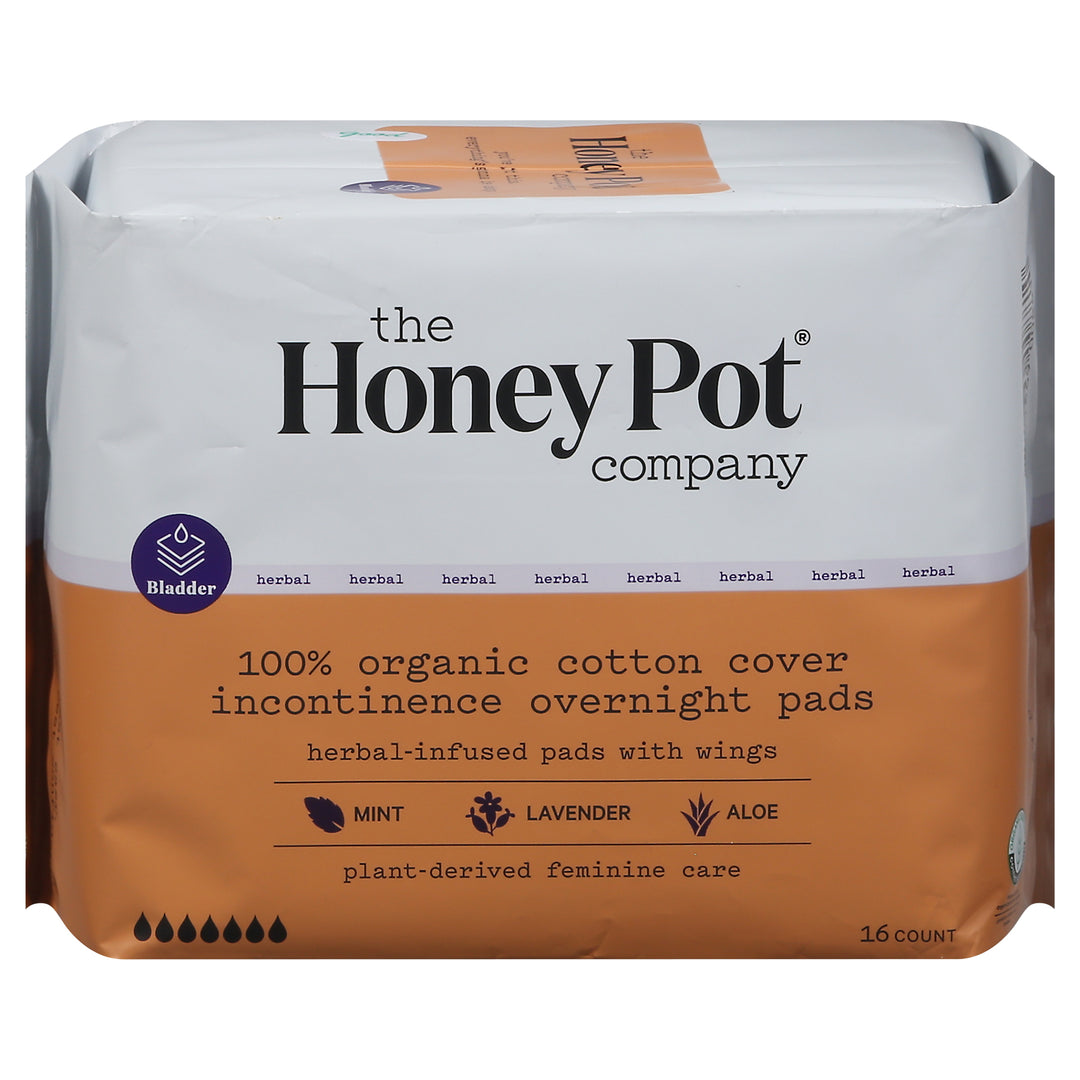 The Honey Pot Incontinence Nighttime Pad 16 Ct [UNFI #44127] T