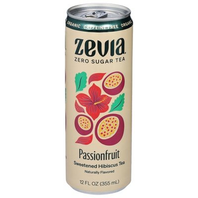 Zevia Hibiscus Tea W/ Passionfruit 12/12 Oz [UNFI #23955]