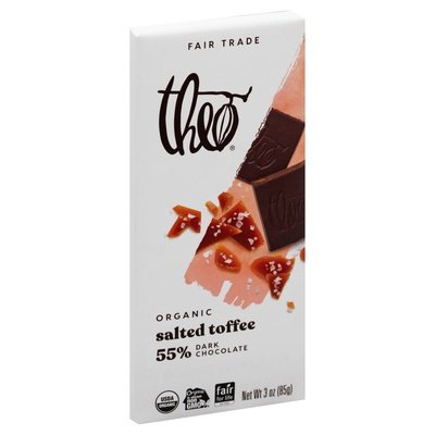 Theo Chocolate Salted Toffee 55% Dark 12/3 Oz [UNFI #29052]