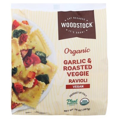 Woodstock Vegan Garlic Roasted Veggie Ravioli 12/20 Oz [UNFI #04819]