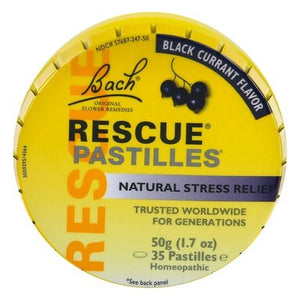 Bach Flower Essences Rescue Pastilles Black Currant 12/50 Gr [UNFI #84957] T