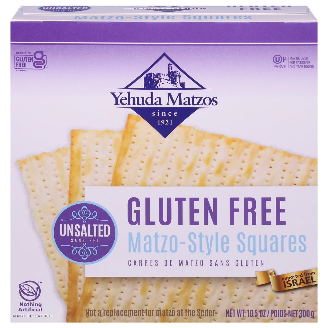 Yehuda Matzo Squares Unsalted GF 12/10.5 OZ [UNFI #20961]