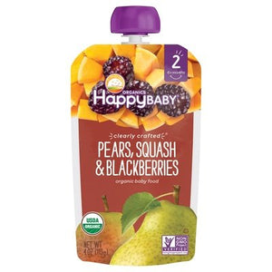Happy Baby Pears Squash & Blackberries 16/4 Oz [UNFI #26788]