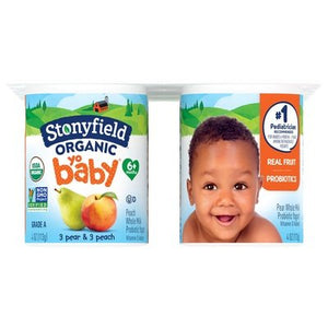 Stonyfield Organic Peach & Pear 4/6/4 Oz [UNFI #68472]