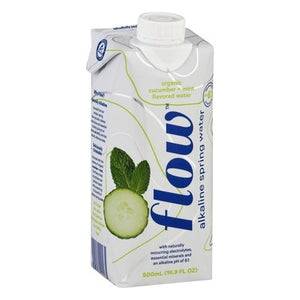 Flow Water Cucumber Mint Spring Alk Water 12/500 Ml [UNFI #19189]