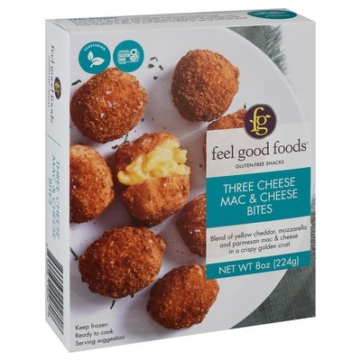 Feel Good Foods 3 Cheese Mac & Cheese Bites 9/8 Oz [UNFI #80019]