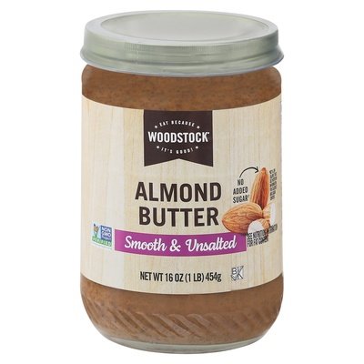 Woodstock Almond Creamy No Salt 12/16 Oz [UNFI #26093]