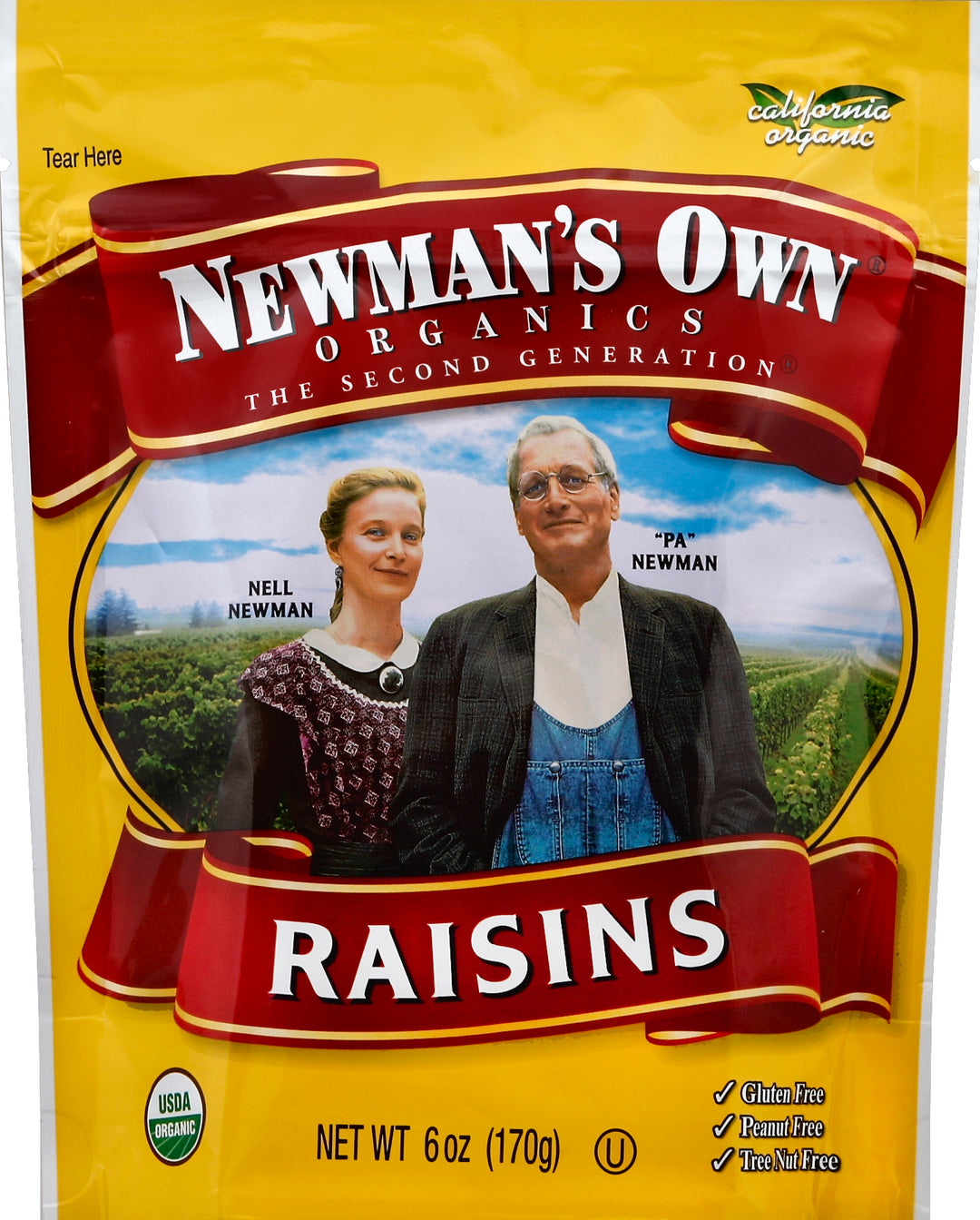 Newmans Own Organics Raisins Zip Lock Bag 12/6 Oz [UNFI #35172]