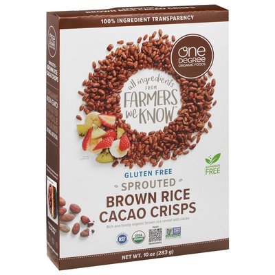 One Degree Organic Foods Brown Rice Cacao Crisps 6/10 Oz [UNFI #67652]