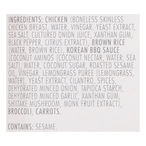 Kevins Natural Korean Bbq-Style Chicken 8/9.5 Oz [UNFI #30628]