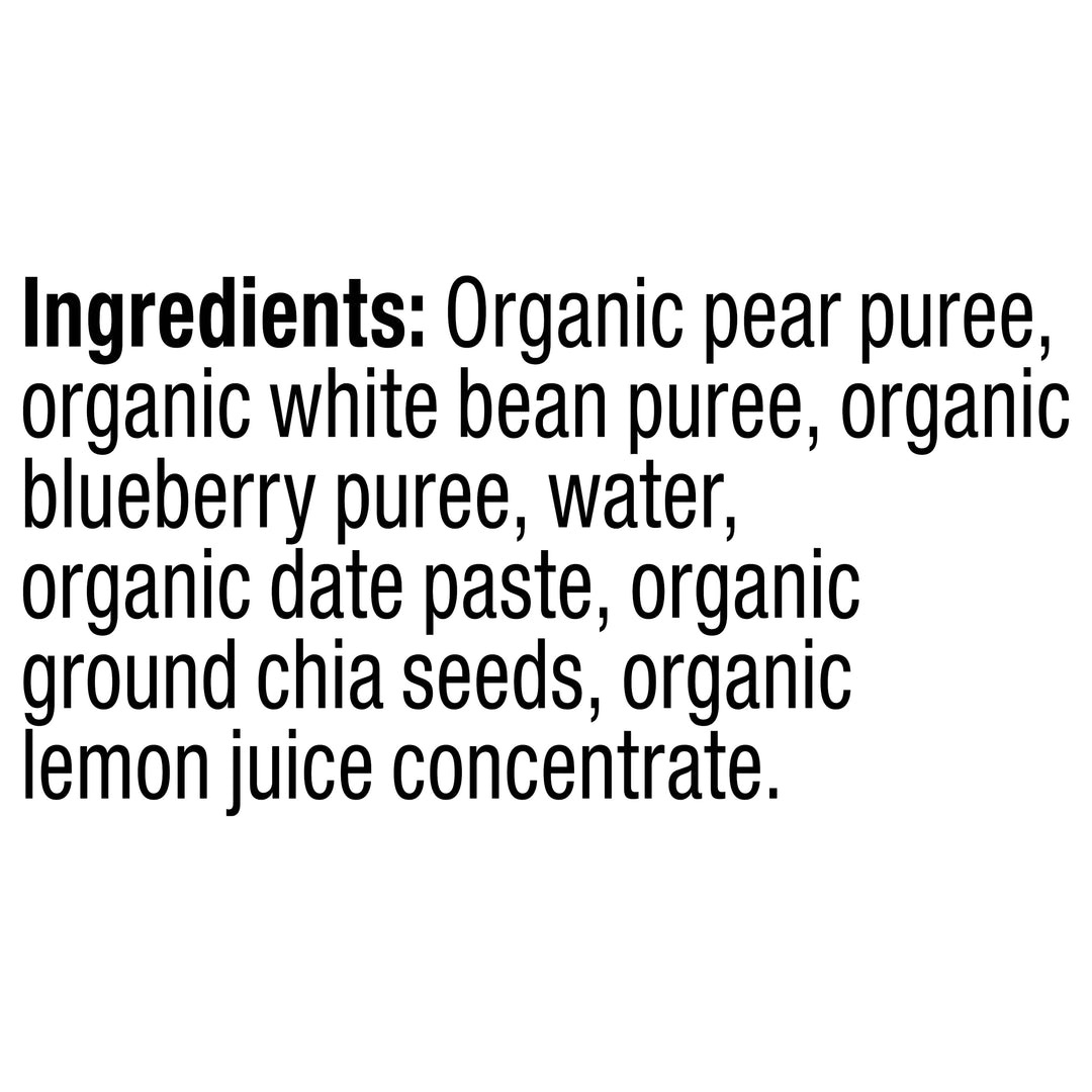 Plum Organics Pear,Wht Bean,Blubry,Date Chia 12/4 Oz [UNFI #42719]