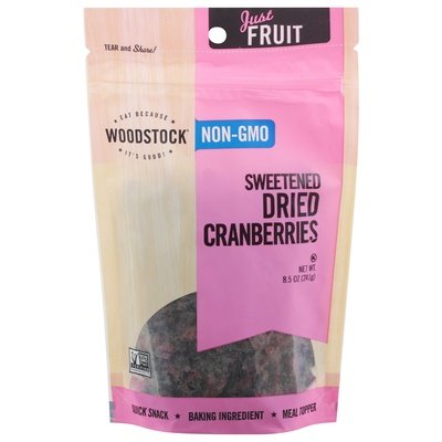 Woodstock Cranberries Sweetened 8/8.5 Oz [UNFI #06739]