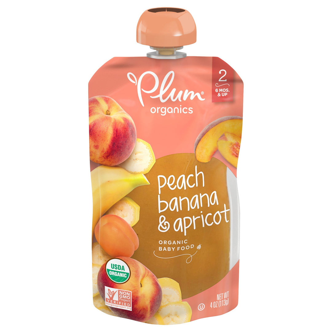 Plum Organics Stage 2-Peach,Banana,Apricot 12/4 Oz [UNFI #27493]