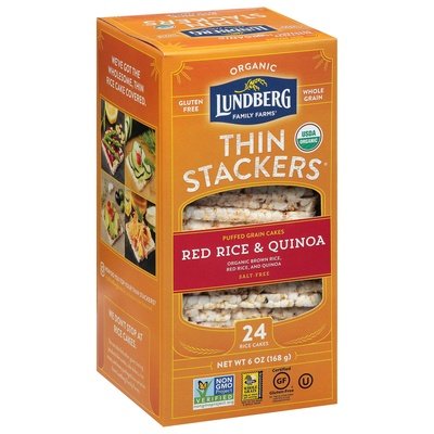 Lundberg Family Farms Thin Stackers Red Rice & Quinoa 6/6 Oz [UNFI #55461]