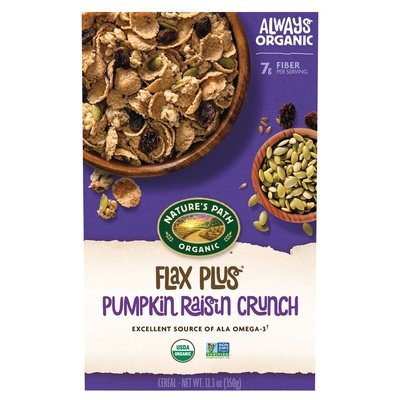 Natures Path Flax Plus Pumpkin Raisin Crunch 12/12.35 Oz [UNFI #32299]