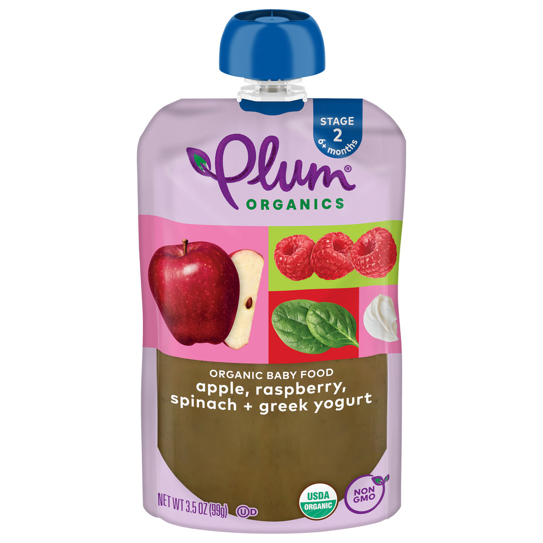 Plum Organics Apl,Rasp,Spin,Grkyog 12/3.5 Oz [UNFI #27368]