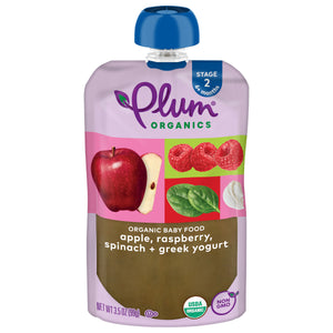 Plum Organics Apl,Rasp,Spin,Grkyog 12/3.5 Oz [UNFI #27368]