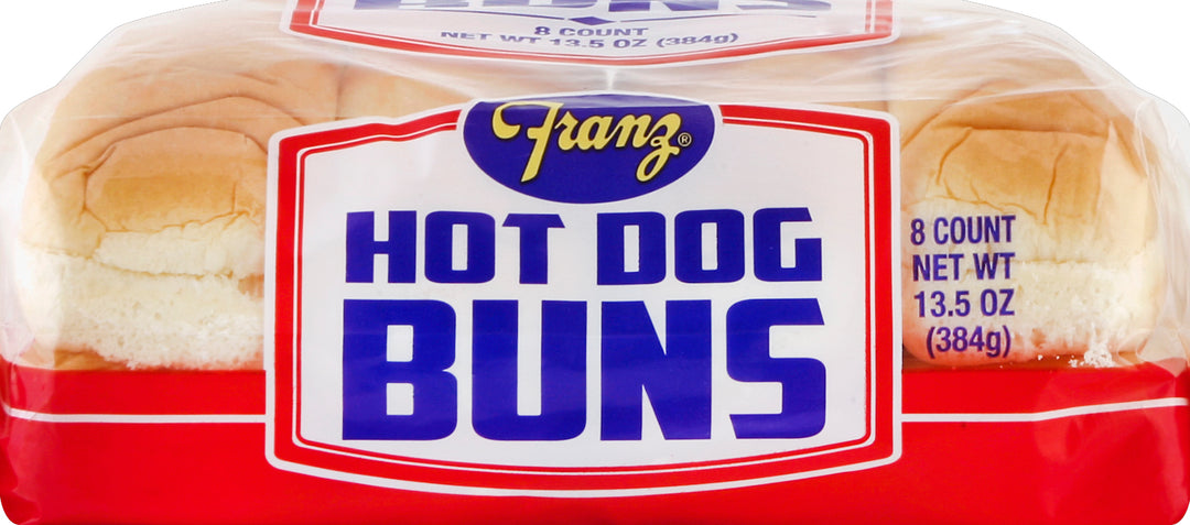 Franz Bakery 8 Ct Hot Dog Buns 12/13.5 Z [UNFI #33684]