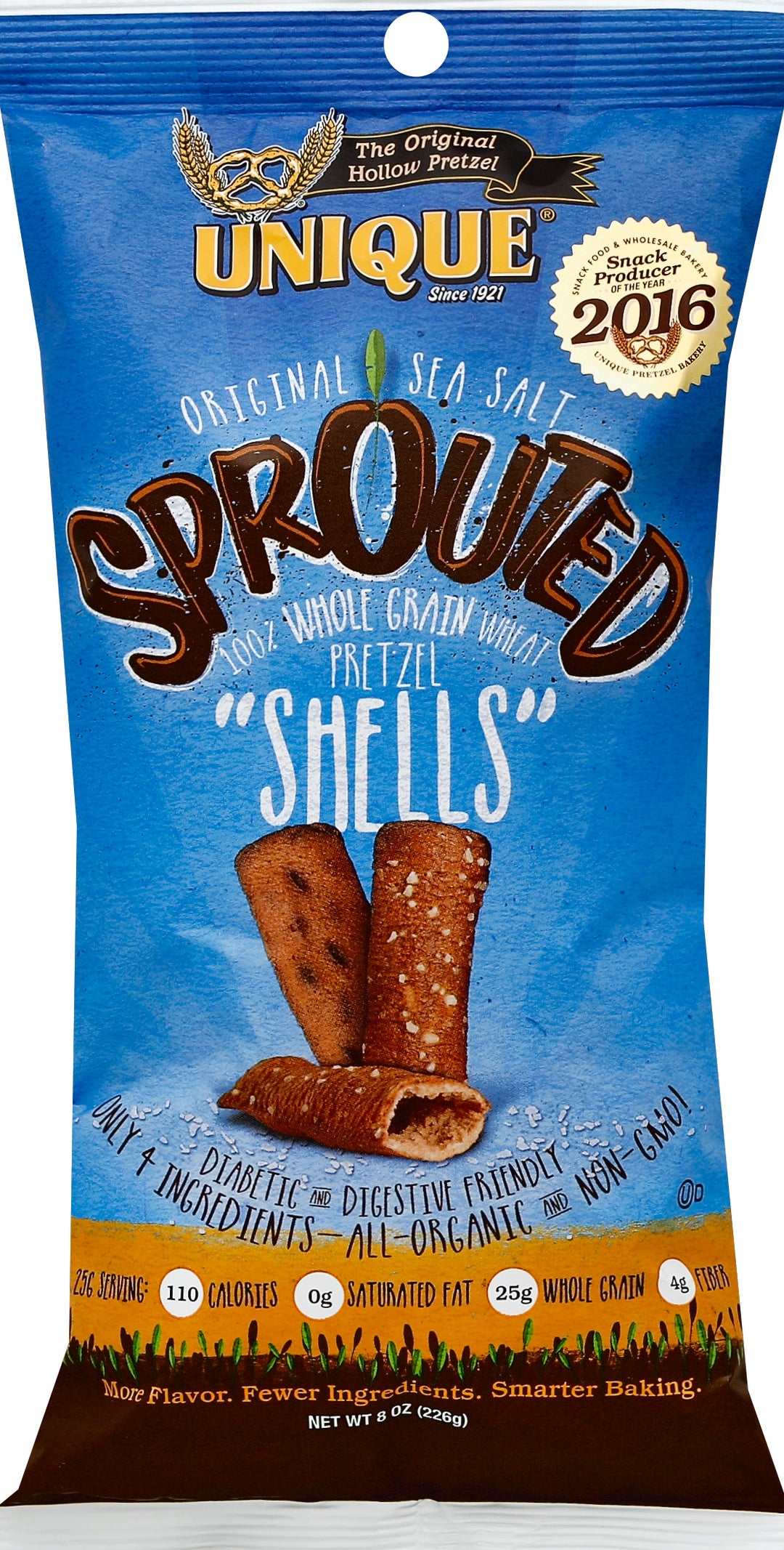 Unique Pretzels Sprouted Whl Grn Pretzel Puffs 12/8 Oz [UNFI #38742]