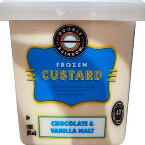 Double Rainbow Chocolate & Vanilla Malt 8/Pint [UNFI #74602]