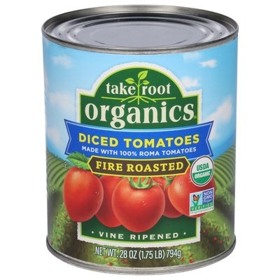 Take Root Organics Fire Roasted Diced Tomatoes 6/28 Oz [UNFI #16122]