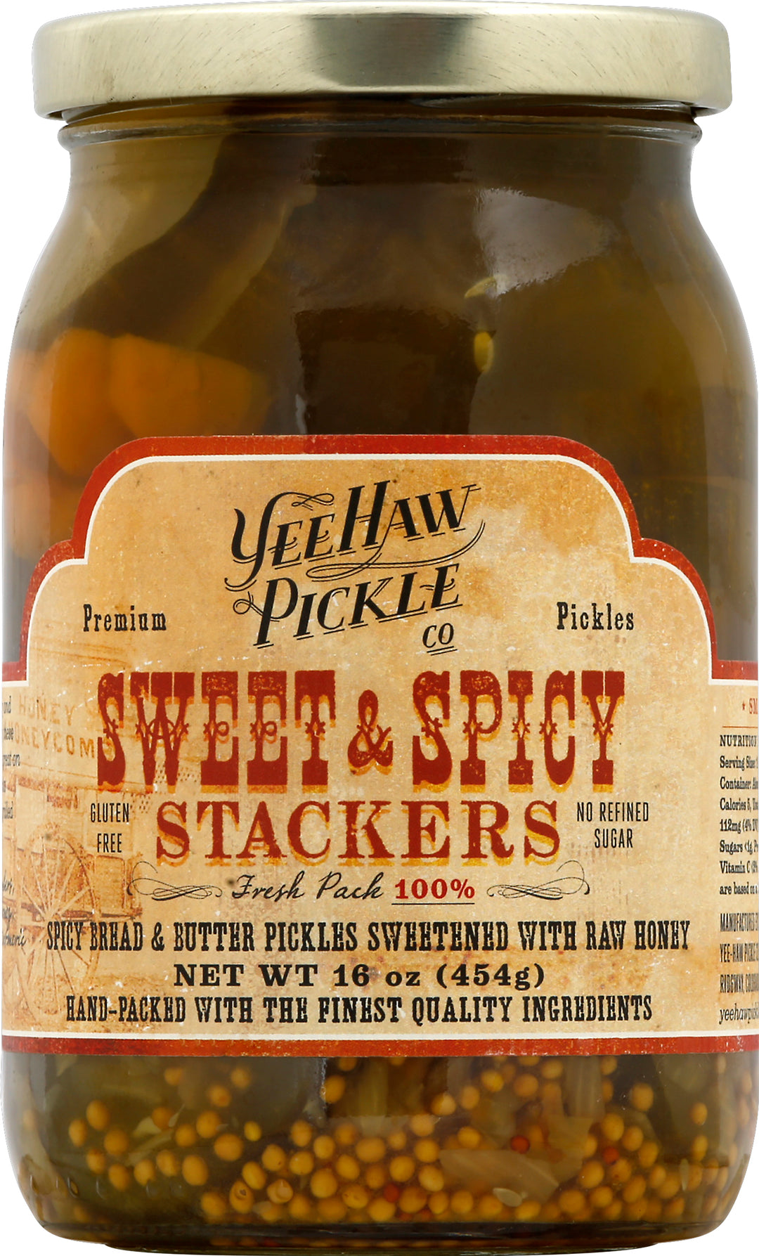 Yee-Haw Pickle Company Sweet And Spicy Stackers 6/16 Oz [UNFI #54235]