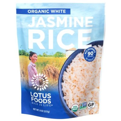 Lotus Foods White Jasmine 6/8 Oz [UNFI #67518]