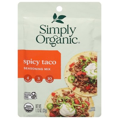 Simply Organic Taco Spicy 12/1.13 Oz [UNFI #53483]