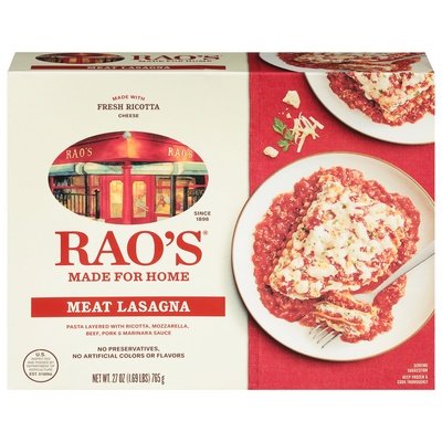Raos Meat Lasagna 6/27 Oz [UNFI #57083]