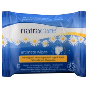 Natracare Cotton Intimate Wipes 12/12 Ct [UNFI #57135] T