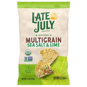 Late July Snacks Sea Salt And Lime Tortlla Chip 12/7.5 Oz [UNFI #01197]
