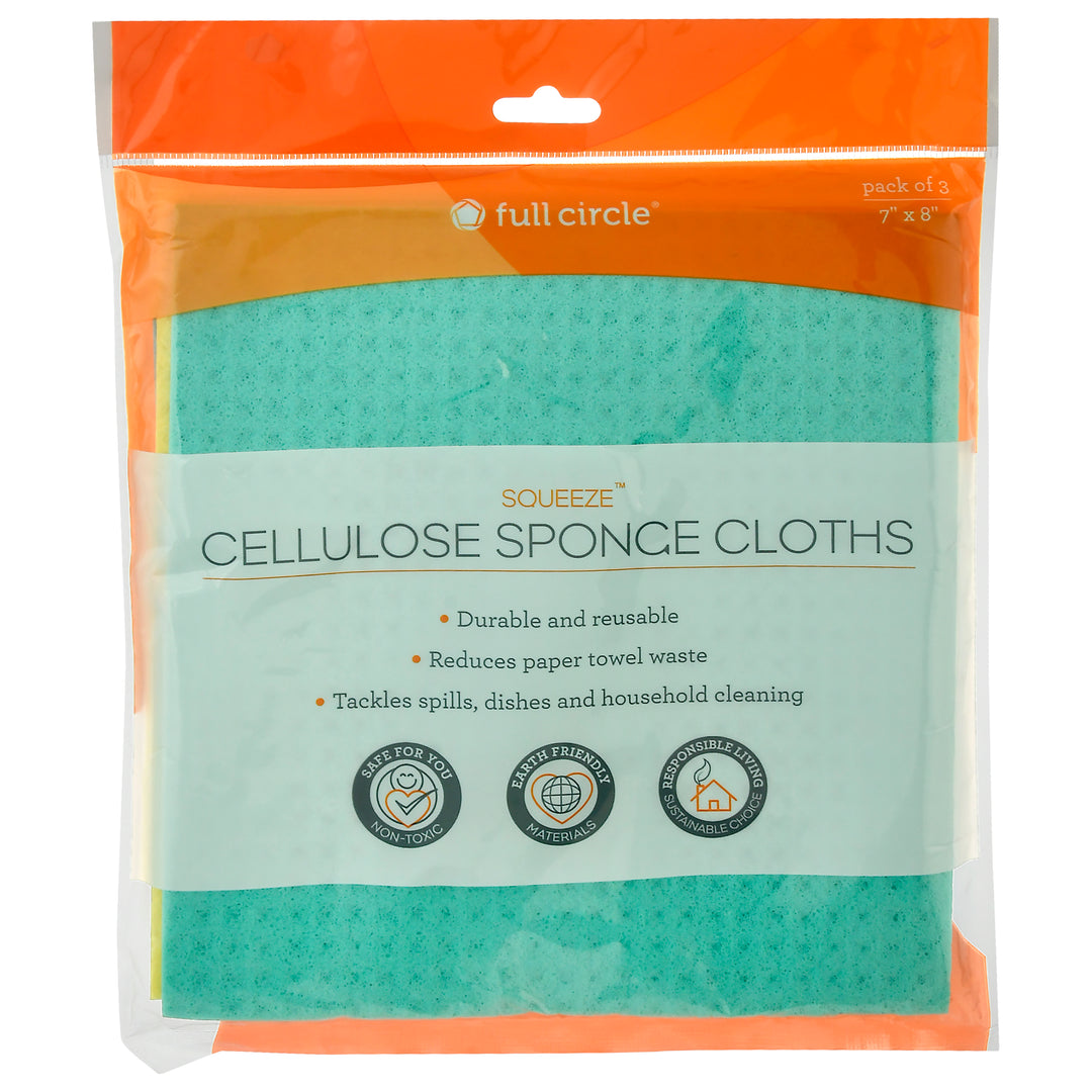 Full Circle Home Cellulose Sponge Cloths 3 Ct [UNFI #61861] T
