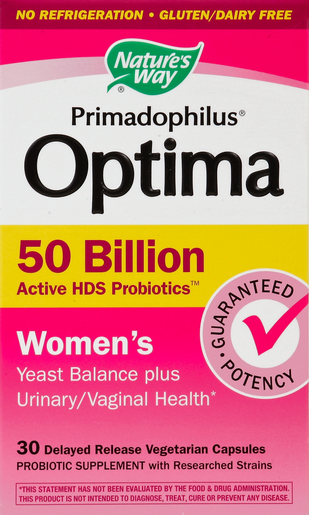Natures Way Optima,Wmns Yeast Balance 30 Vcap [UNFI #36415] T