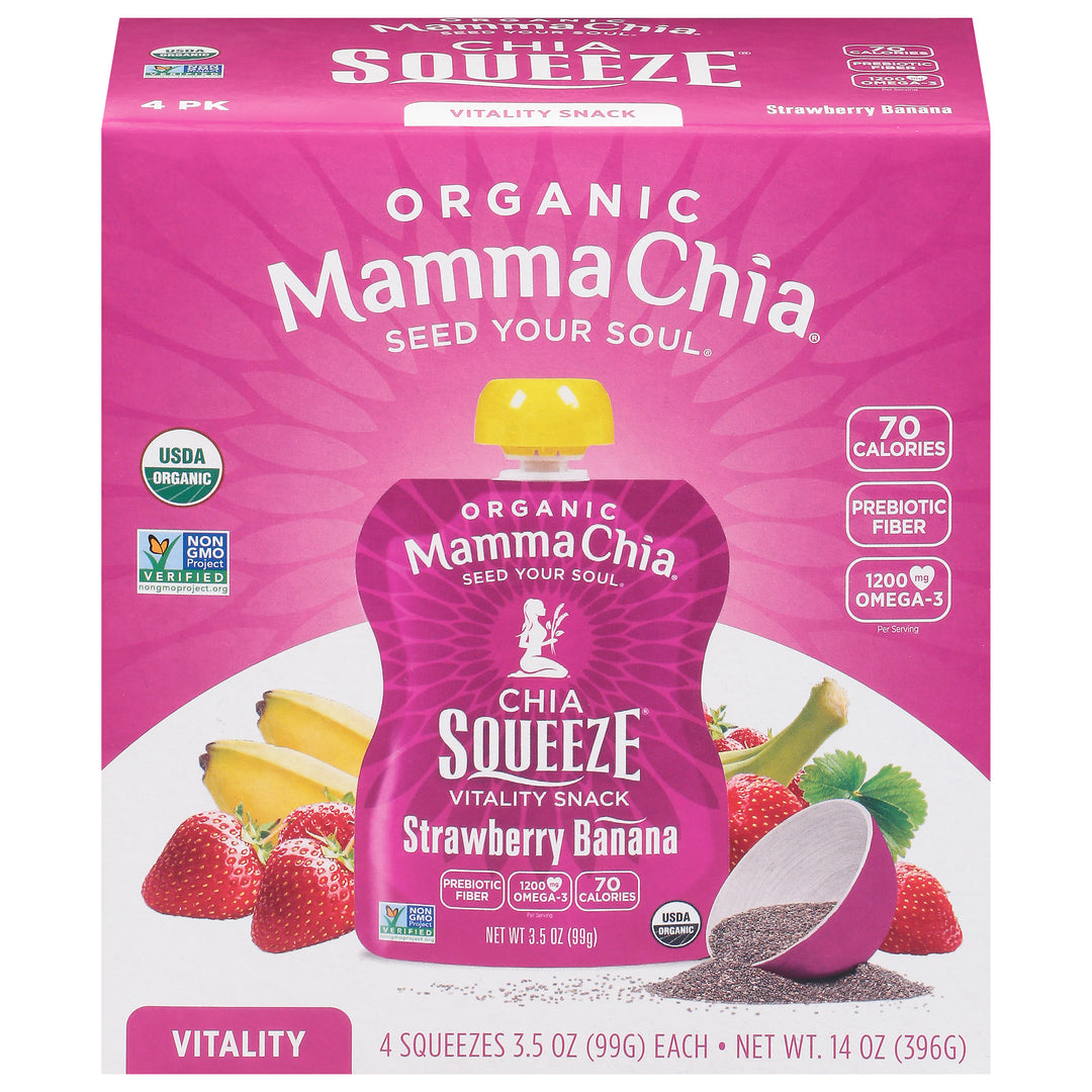 Mamma Chia Strawberry Banana 6/4/3.5 Oz [UNFI #62493]